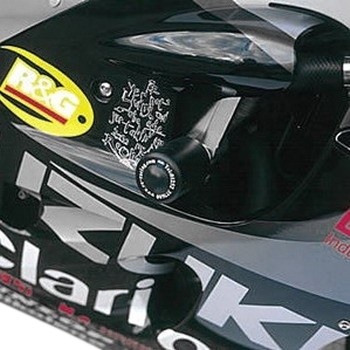 R&G Racing padací chrániče pro motocykly SUZUKI GSXR 600/750 ('96-'99) SRAD, černé (pár)